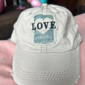 Love Strong Beige baseball hat